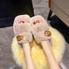 Women Slippers Thick Bottom Double Slippers  Autumn/Winter New Style Korean Shoes Women Soft Bottom Cotton Home Slides Women
