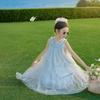 Robe de princesse à col bénitier et coupe évasée pour filles