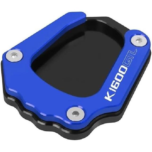 

Side Stand Plate Pad for K1600GT K1600GTL K1600 GT L 2017-2023 Motorcycle CNC Kickstand Extension Plate Side Stand Support Plate Enlarger Pad Blue-with l 1