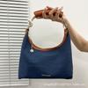Guangzhou versatile retro denim tote bag women's niche canvas bag shoulder messenger bag commuter style