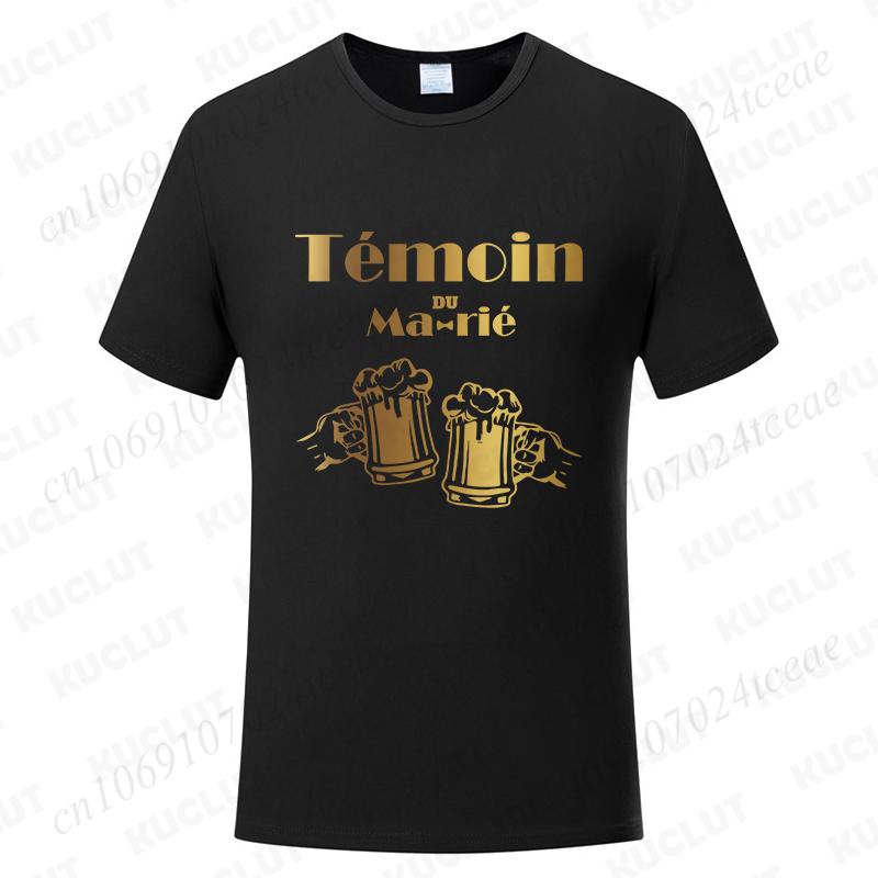 Fashion Beer Graphic Wedding Tops French Boyfriend Single Farewell Bachelor Party T-shirts Evg Future Team Groom Best Man Tees
