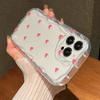 Colorful Love Heart Pattern Clear Silicone Phone Case For IPhone 17 17E 16 16E 15 Pro Max 14 11 13 12 Plus Soft Wavy Edge Cover
