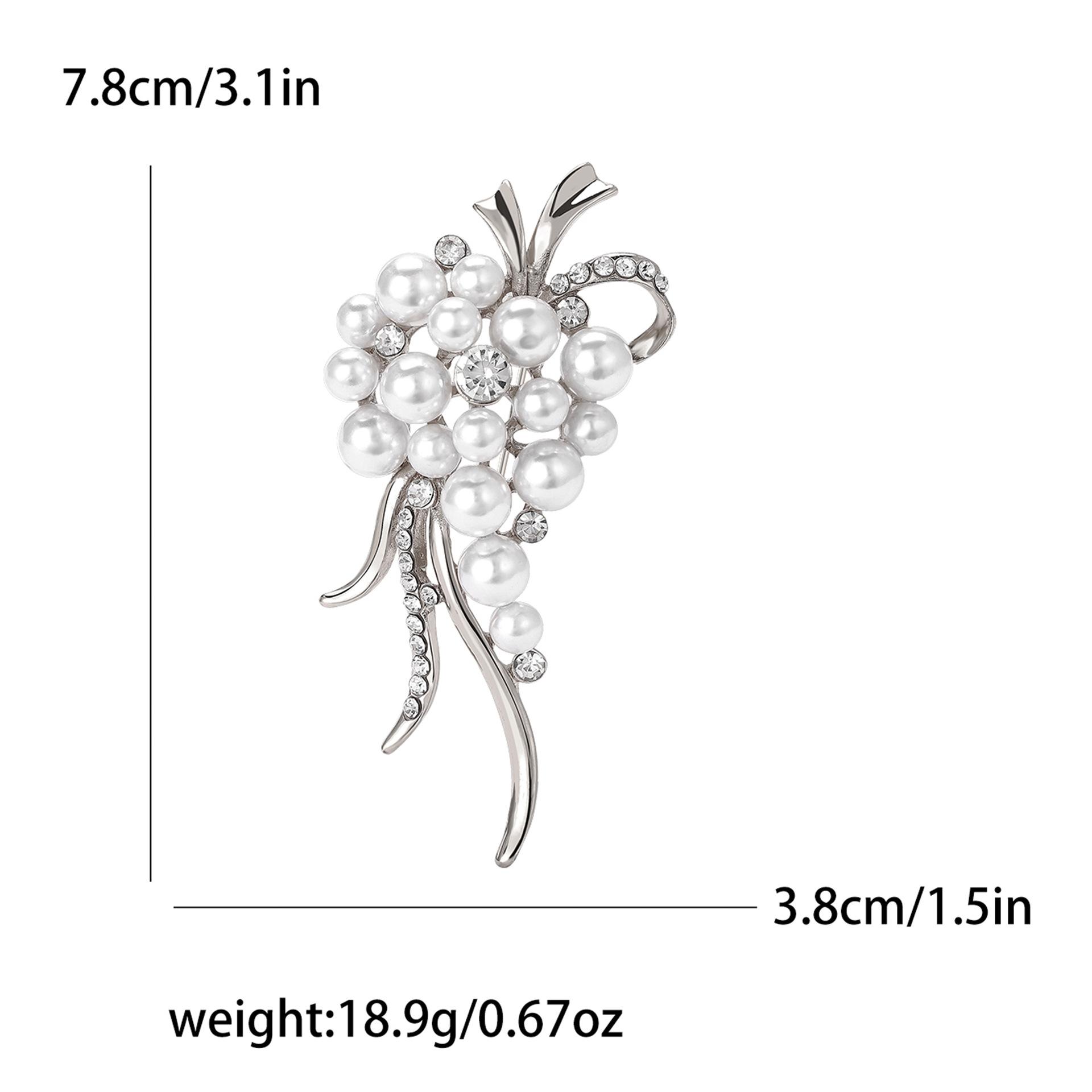

Модная креативная брошь из сплава с жемчугом и виноградом, темпераментная женская одежда высокого класса, корсаж, ювелирные изделия, булавка