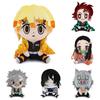 17cm Demon Slayer Xmas Gifts Plush Toys Set Nezuko Tanjiro Giyuu Inosuke Zenitsu
