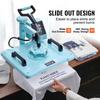 Heat Press Machine 12x15 In 5 In 1 with 30oz Tumbler Press T-Shirts Green