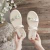 2025 Сандалии женские, год новый женский летний студенческий плоский подошва универсальный два вида ношения крутые тапочки маленькие свежие пляжные туфли