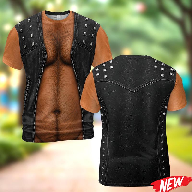 Summer Men's 3D Printed Crew Neck Sports T-Shirt
