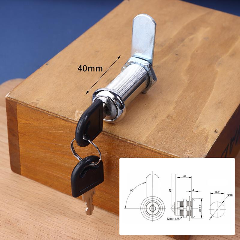Metal Alloy Cylinder With 2 Keys Security Lock Furniture Cabinet Storage Cabinet Door Lock Desk Cabinet Lock For Home Office