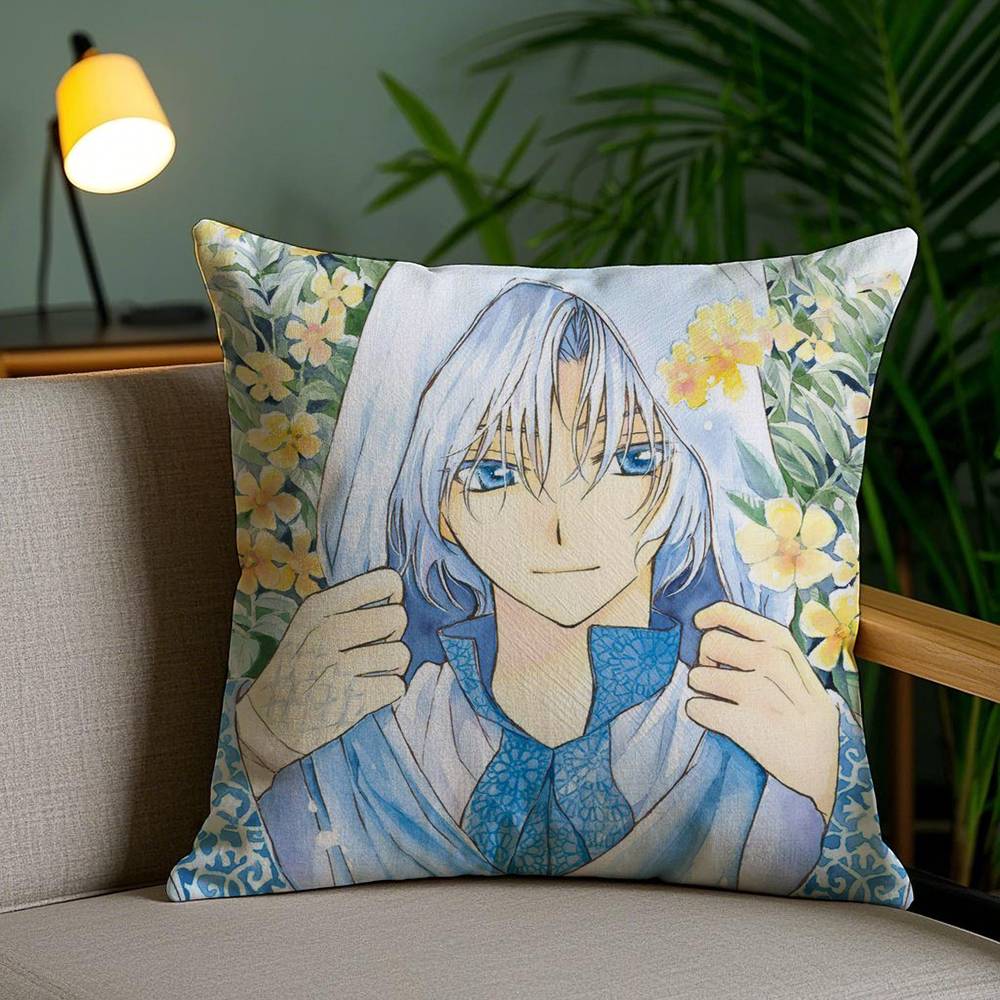 Y-Yona Of The DawnS Pillow Case Home Dorm Chair Back Short Plush Double-sided Printing Office Nap Time Cushion Cover