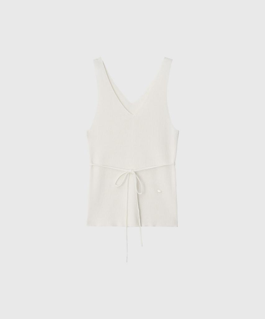 Lugkaeseuteu Sandrine V-Neck Sleeveless Knit / Sandrine V-Neck Sleeveless Knit_2Colors