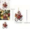 Santa Claus Car Decor Acrylic Pendant For Christmas Interior Enhancement