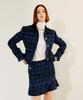 Chaenyuyog Check Mini Flare Skirt [Blue Check]