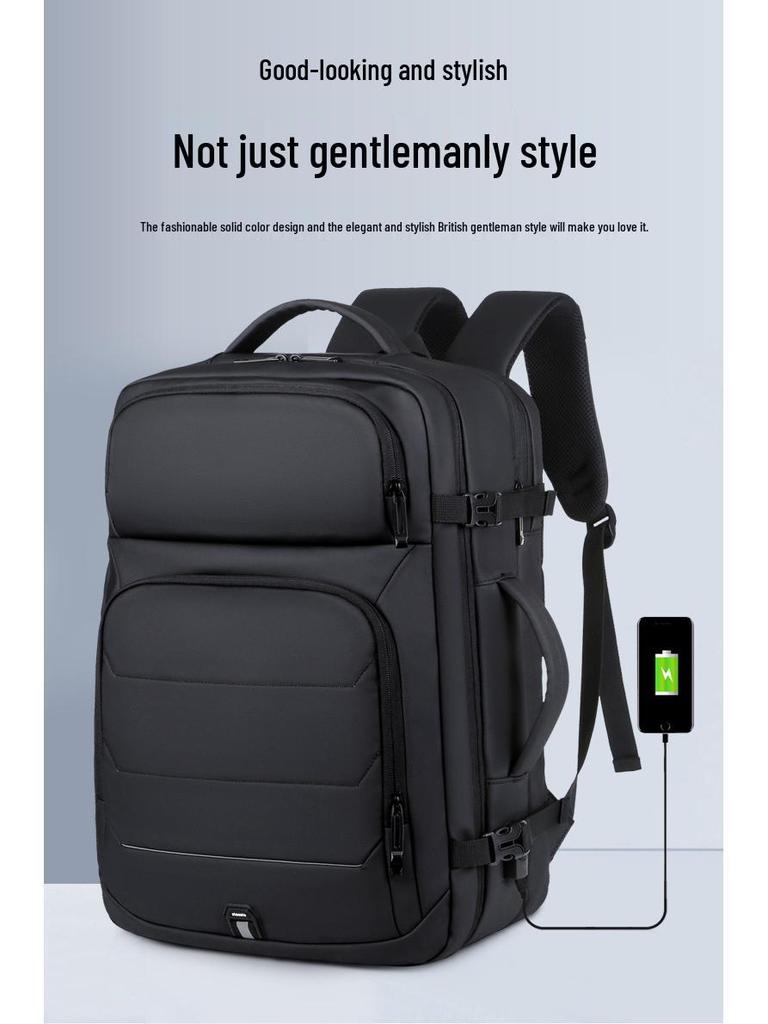 Expandable Waterproof Laptop Backpack with USB Charging for Men & Women – Business & Casual Use