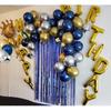 Birthday Decorations for Men, 45PCS Blue Happy Birthday Party Balloon Arch Garland 40th 60th 80th 50th 70th 18th 21st 30th Gold Silver Anniversary