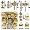 36pcs Christmas Tree Decoration Christmas Ball Set Painted Candy Christmas Tree Pendant Lollipop Ornaments Holiday Party Supplie