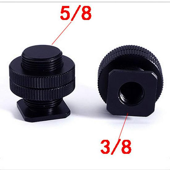 Kamera-Handy-Befestigungshalterung mit Blitzschuh (Heiß/Kalt), 1/4" Schraube Kugelkopf 3/8" Konvertierung für DSLR-Blitzschuh, 58