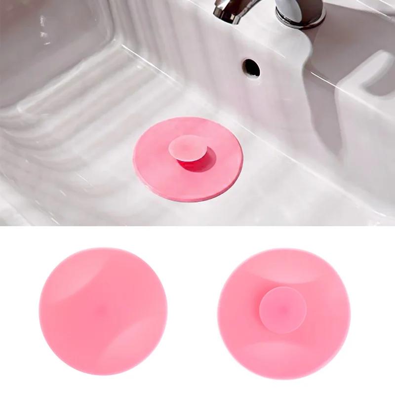 Shower Drain Stopper Floor Drain Rubber Circle Silicone Plug for Shower Bathtub Plug Bathroom Leakage-proof Drain PVC Sink Basin