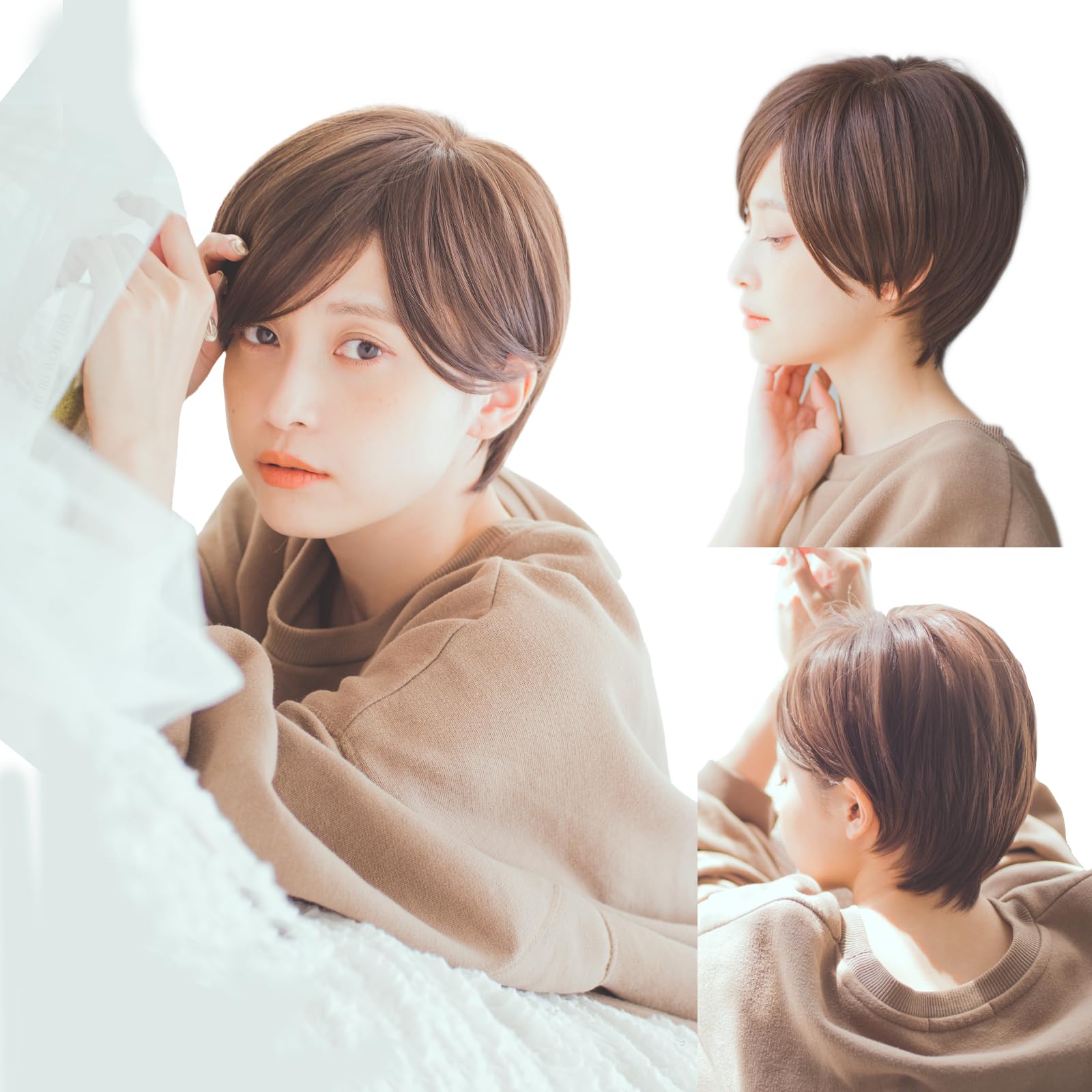 

Linea Storia Medical Relax Old Adjustable Natural Easy to Heat [M.wig Certified] Wig, Model, Short, 24-Hour Wig, Stress-Free, Hat-Like, Size, Whorl,