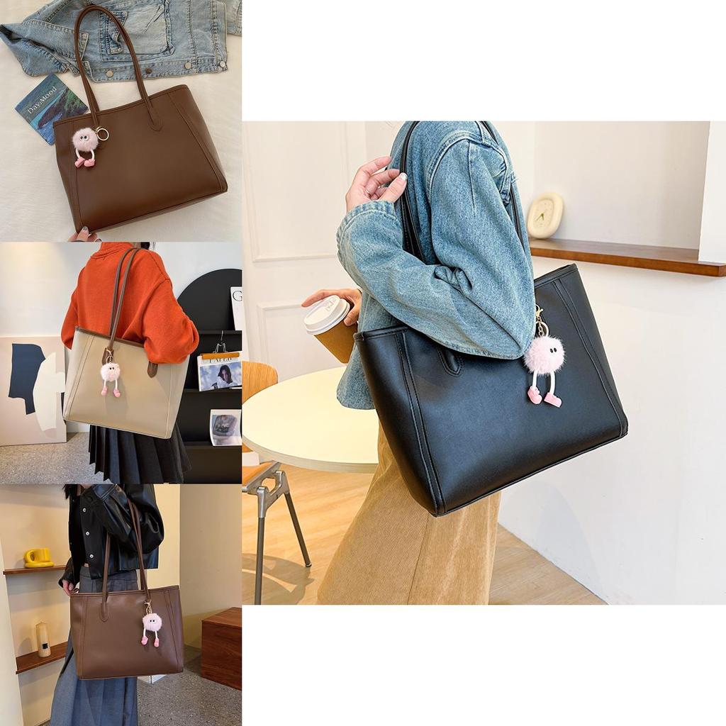 Chic Retro Pu Tote Bag For Fall 2023 Fashionable And Simple Shoulder Bag For Everyday Use