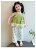 Girls' Summer Sleeveless Set 2026 New Children's Vest Wide Leg Pants Two-piece Set Stylish Baby Summer Clothes