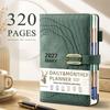 Hardback 2027 Tidsplan Notatbok PU-skinnomslag Agenda Planleggingsbok Arbeidstidsplan