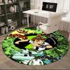 1pc Ben 10 Alien Force Round Carpet - Anime Design Office Chair Mat, Non-Slip Rug for Home Decor, Living Room, Bedroom, Game Room