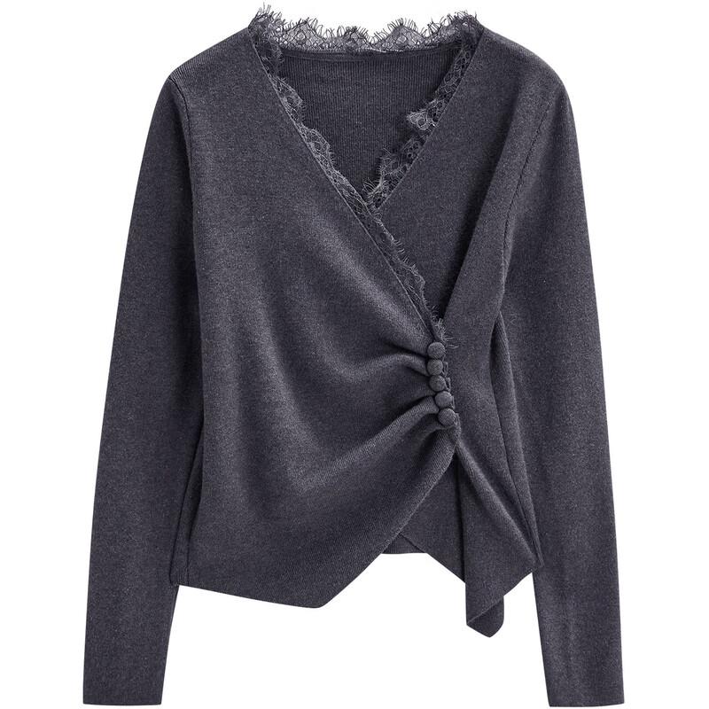 IEF Women's French Style Round Neck Knit Top