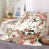 1pc Panda Blossom Lightweight Flannel Blanket, Comfortable and Warm Blanket, for Office and Camping Sofa Bed204