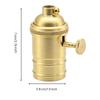 Brass Lamp Socket with Knurled Band Screwin E27 Easy to Install for Table Lamps,
