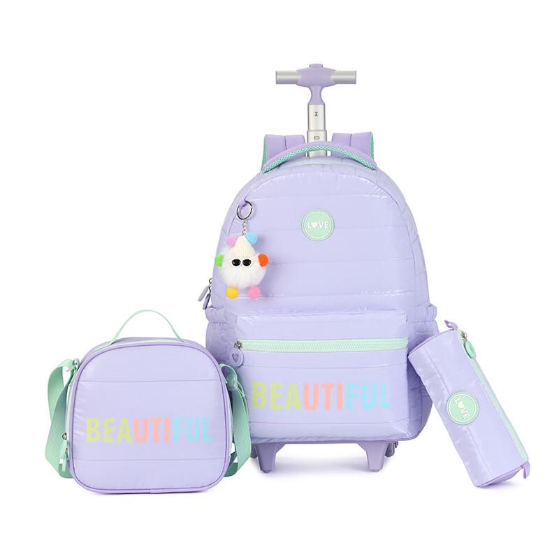 Kids Cartoon Rolling School Backpack 3-Piece Set