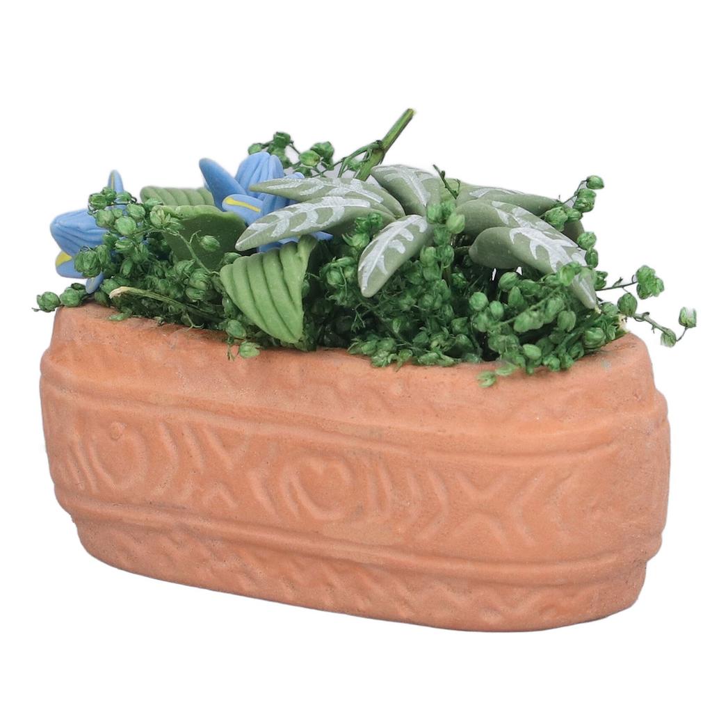 Puppenhaus Mini Blumen Garten DIY Miniatur Mini Puppenhaus Grünzeug Zubehör Geschenk für Jungen Mädchen