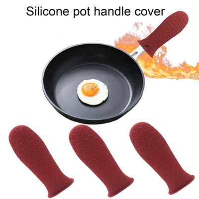 Anti-scald Heat Handle Cover Insulated Silicone Pot Kitchen Holder Sleeves Tool