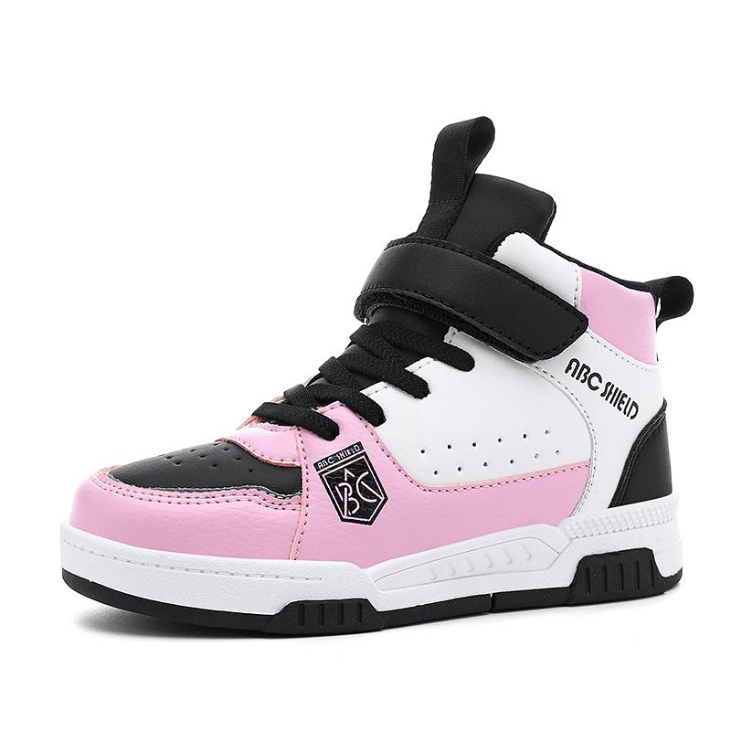 Children's High-Top Basketball Shoes Non-Slip Outdoor Jogging Sneakers Breathable Athletic Trainers for Boys And Girls