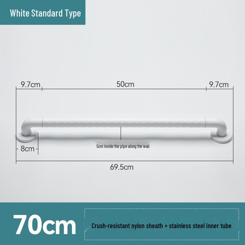 Stainless Steel Non-Slip Grab Bar for Barrier-Free Bathrooms, Ideal for Elderly and Disabled.