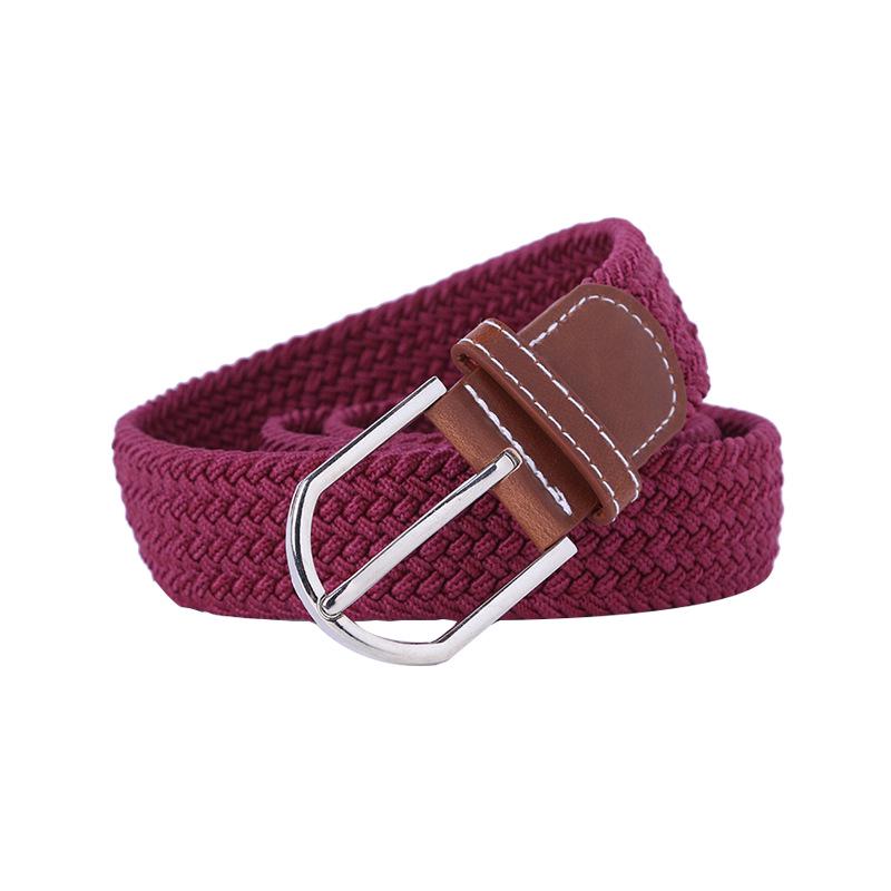 Handwoven Cross-Border Fashion Belt with Pin Buckle – Versatile Twill Men's & Women's Wide Elastic Waist Belt