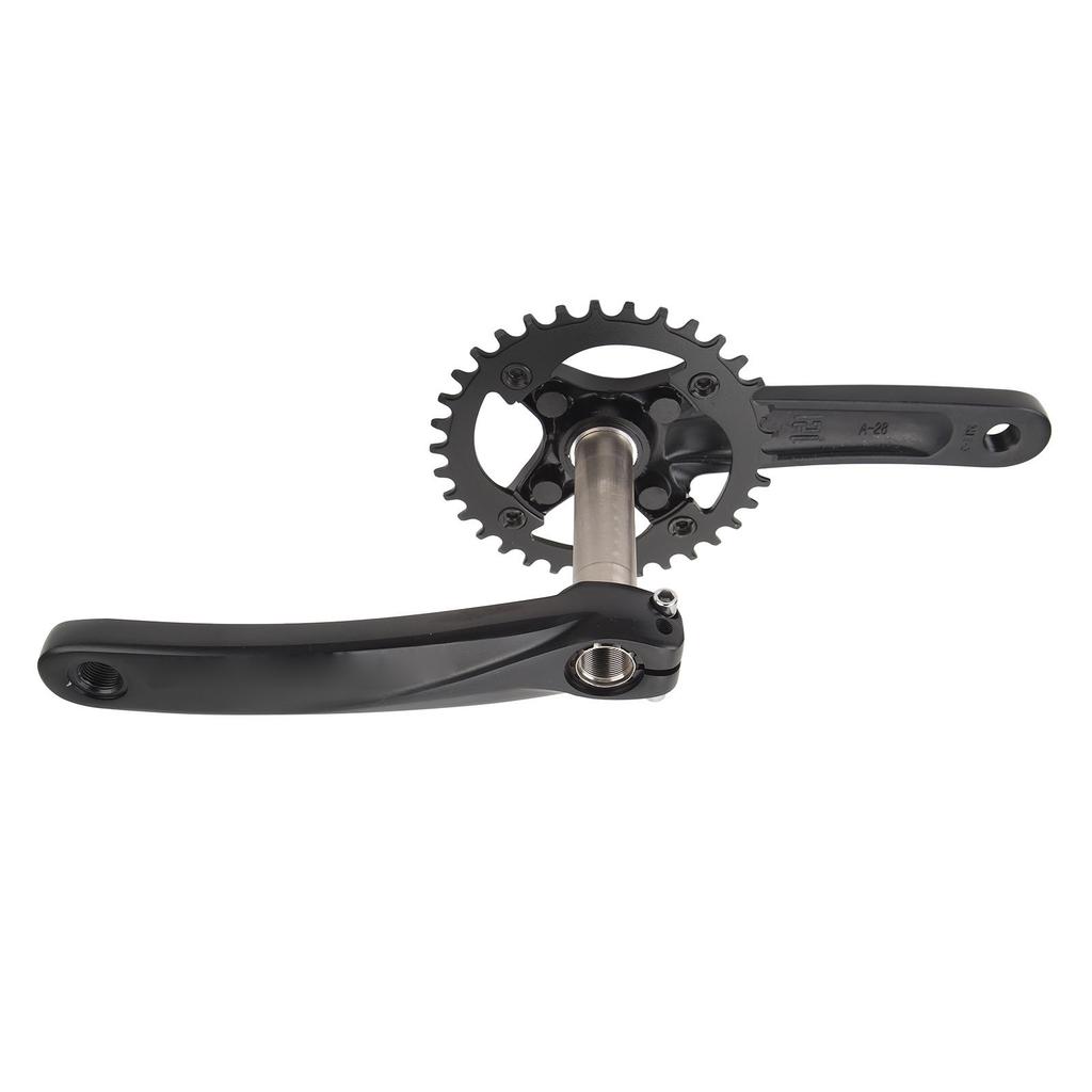 Mountain Bike Crank Arm Set Hollow One Piece Positive Negative Teeth 34T Aluminum Alloy Bicycle Crank Set