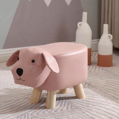 Kinderhocker aus Holz, niedrige Hocker, niedlicher Cartoon-Kinderhocker, kleiner Hocker in Hundeform für den Kindergarten zu Hause