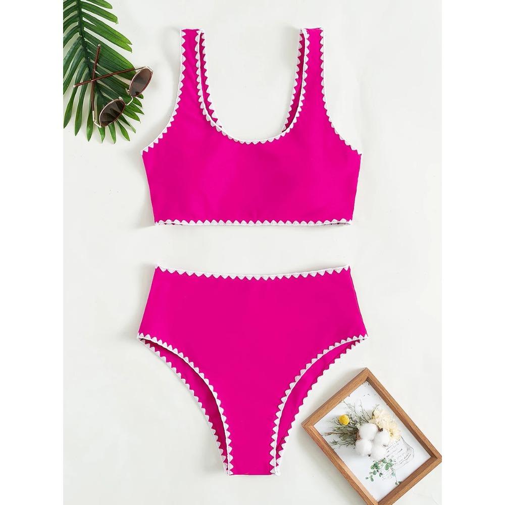 High Waist Bikini Woman 2026 New Sexy Lace Swimwear Women Swimsuit High Cut Push Up Bikinis Set 2 Pieces Bathing Suit Beach Wear