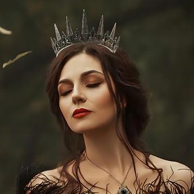 1pc Classic Crown In Punk Style Tiaras Wedding Birthday Party Accessories Photography Props Women's Jewelry Hairband Crown