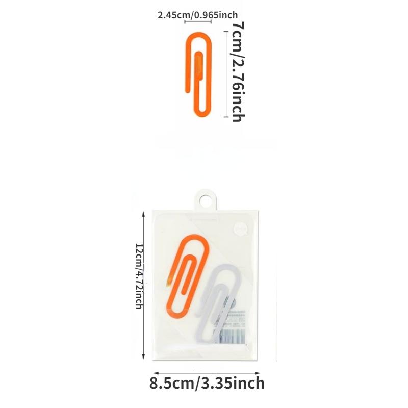 2pcs/pack Cute Colorful Small Large Metal Paper Clip Bookmark Kawaii Stationery Paperclips Planner Clips Office School Supplies