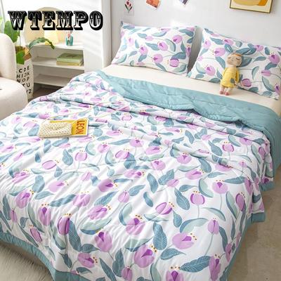 Print Spring Summer Quilt Queen Mechanical Wash Comfortable Comforter Single Double Blanket Quilts for Children Adults
