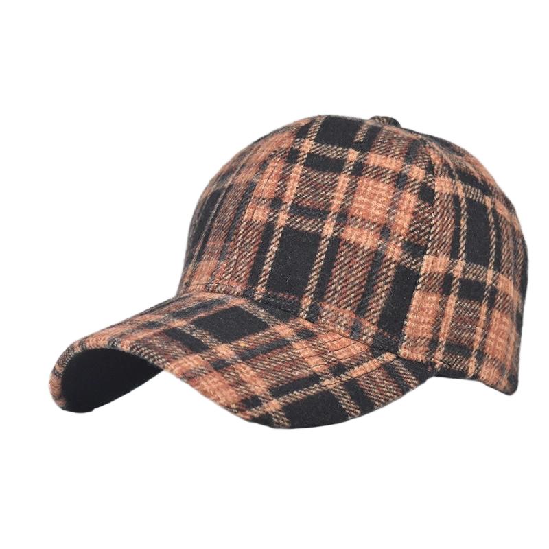Herbst Winter Hut Herren Frühling Sommer Outdoor Sonnenschutz Visier Klassische Karierte Baseballkappe Hartschalen-Kappe Damenmütze Warme Schirmmütze