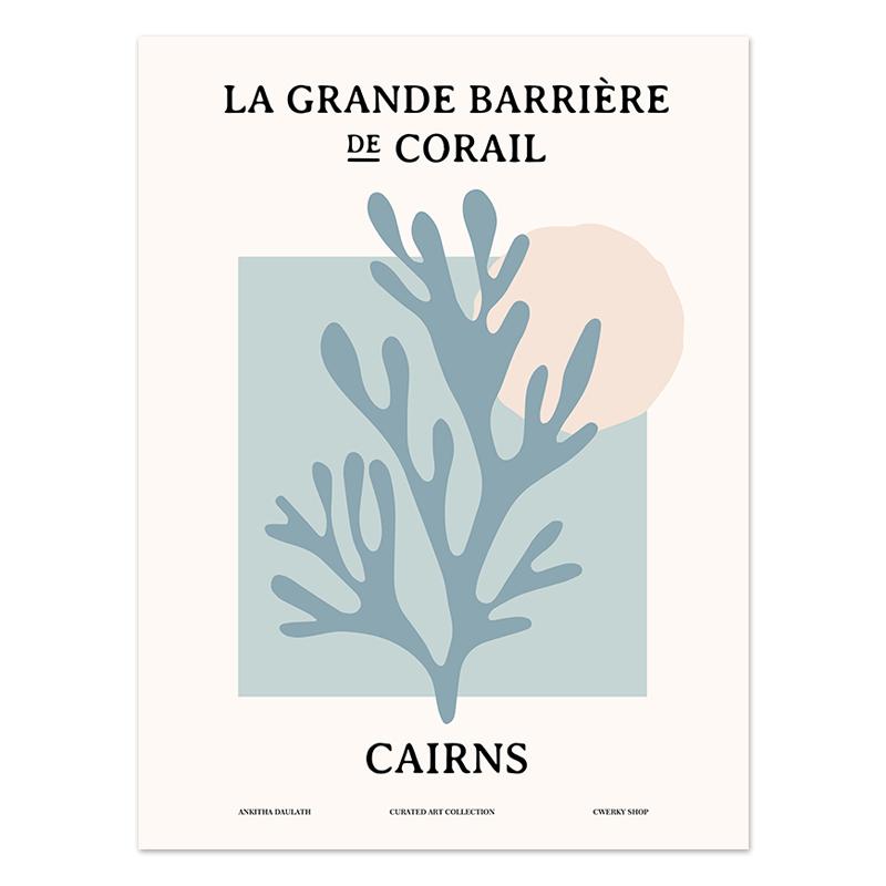 

Абстрактные матиссы для девочек, коралловые красочные листы, скандинавские постеры и принты, современное настенное искусство, холст, картина, украшение для гостиной, дома 21x30cm No Frame