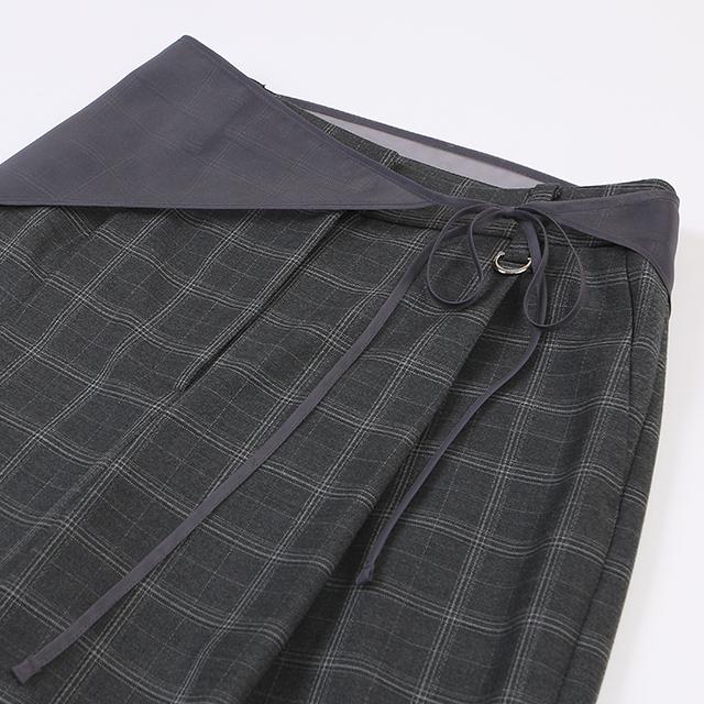 LAP Scarf Layered One-Pleat Pants Ar1Wp265