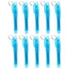 10Pcs Colorful Highlighter with Metal Round Keyring Chisel Tip Marker Pen Quick Drying for Scrapbooking Calendar Journal