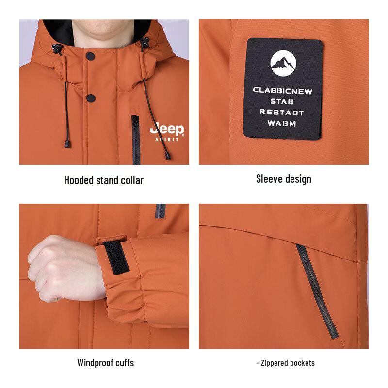 JEEP SPIRIT Men's Winter Hooded Padded Jacket