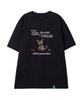 ASTRAL PROJECTION [Doodle Puppy] Cotton Loose Fit Short Sleeve T-Shirt_Black