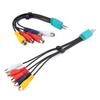 2Pcs For Samsung LCD TV Component Signal Line 3.5+2.5 To 5RCA Video Doubleend for AV Wire
