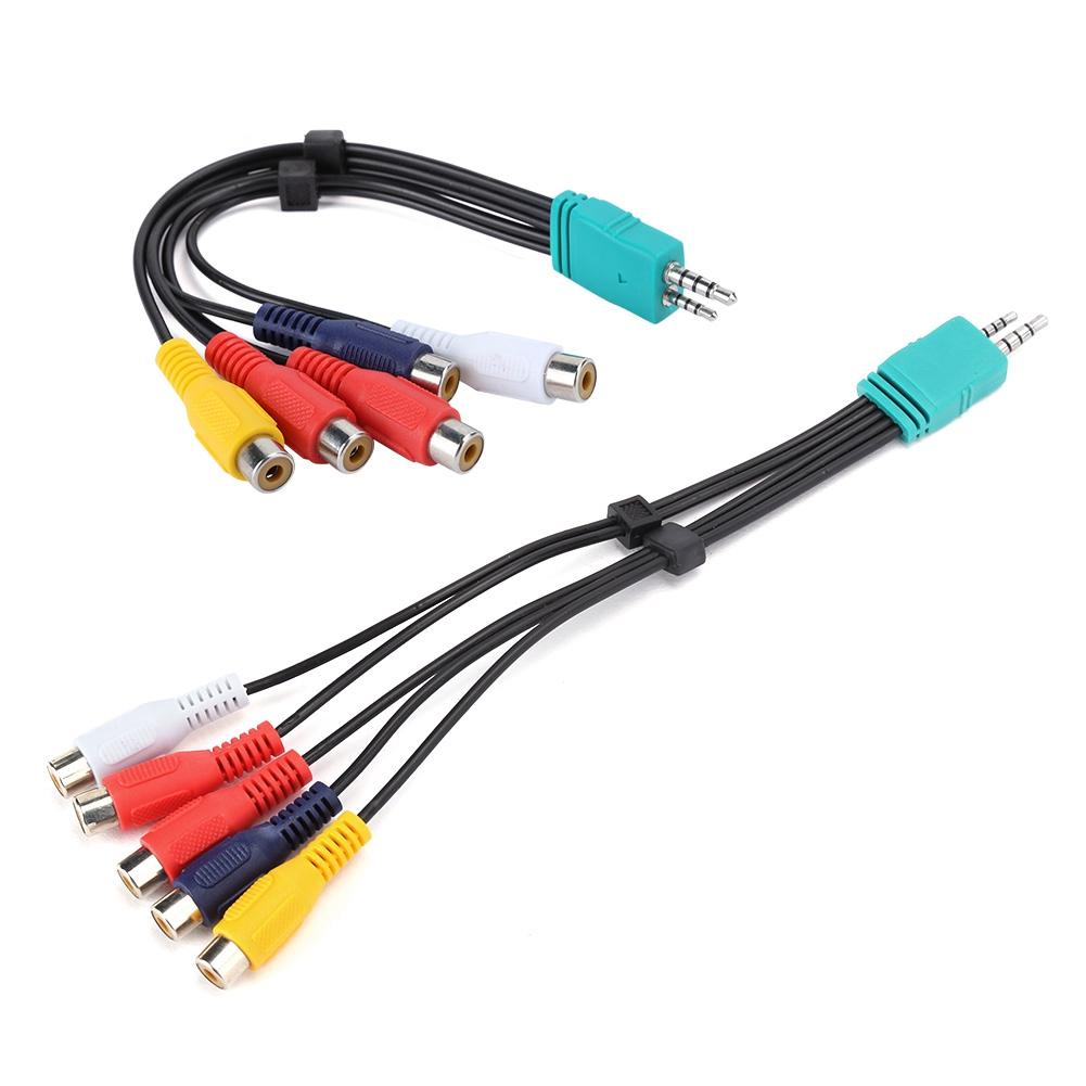 2Pcs For Samsung LCD TV Component Signal Line 3.5+2.5 to 5RCA Video Doubleend for AV Wire