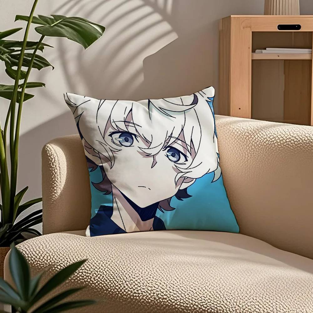 K-Kiznaiver Anime Pillow Case Comfort Sofa Bed Silky elegant Invisible zipper Custom Decorative cushion cover 30X30cm